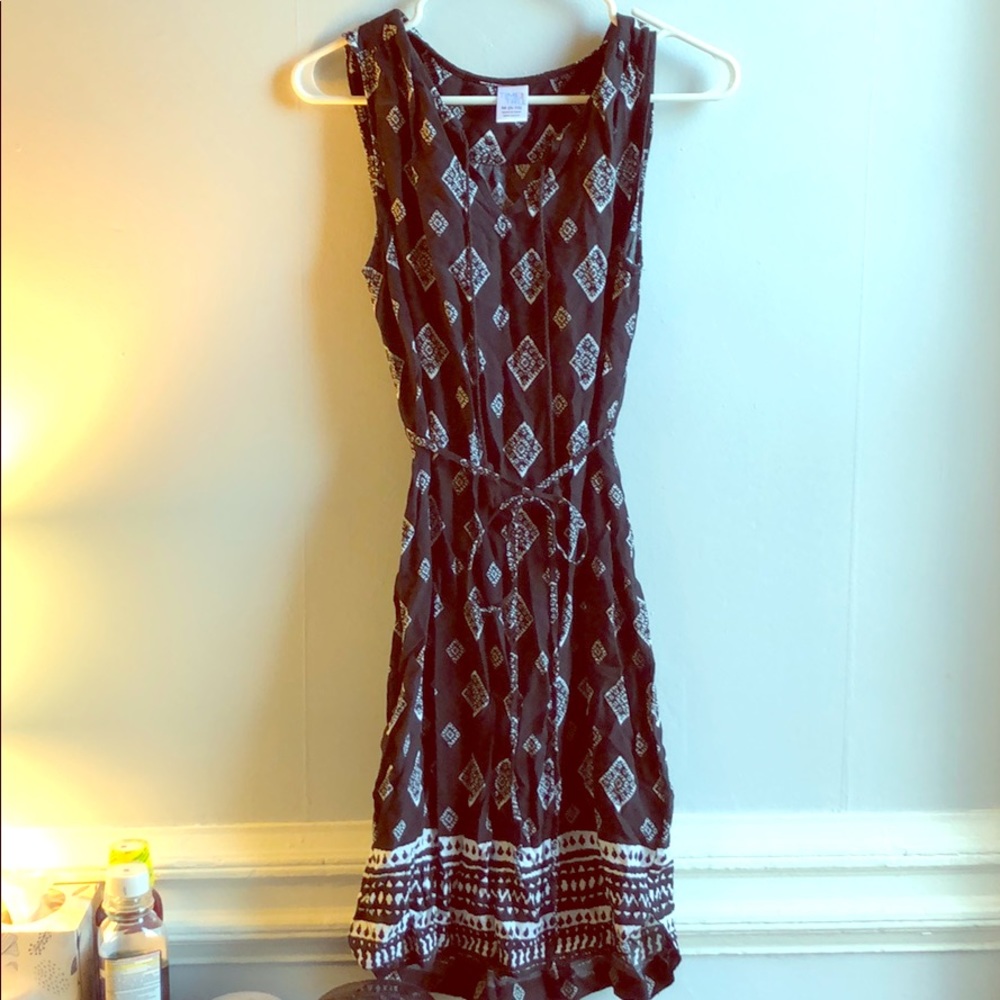 Black dress with tribal print